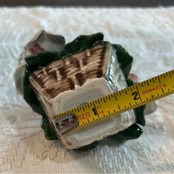 Vintage Capodimonte Italian Porcelain Flowers In Basket - Picture 10 of 12